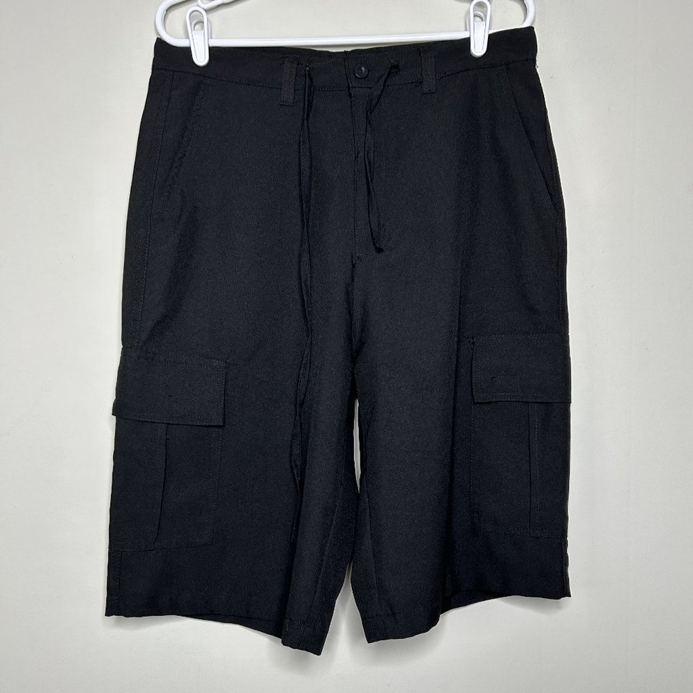 True Rock Cargo Shorts Men's 34 High Rise Beach Travel Outdoor Black Casual